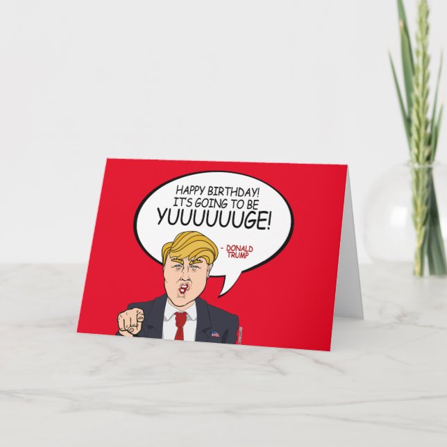Donald Trump Gruß - Happy Birthday -.png Karte (Vorderseite)
