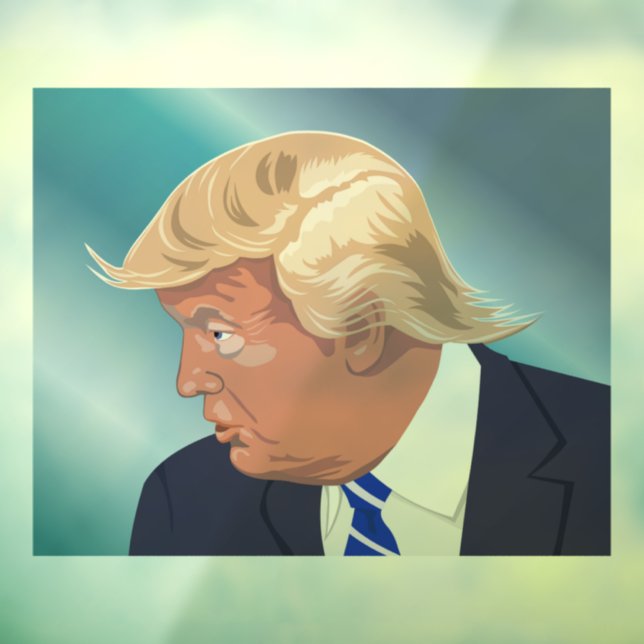 DONALD TRUMP GUTES HAARFENSTER CLING FENSTERAUFKLEBER (Blatt 3)