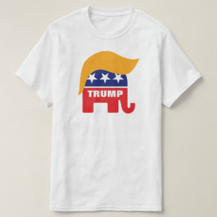 Donald Trump Hair GOP Elephant-Logo T-Shirt
