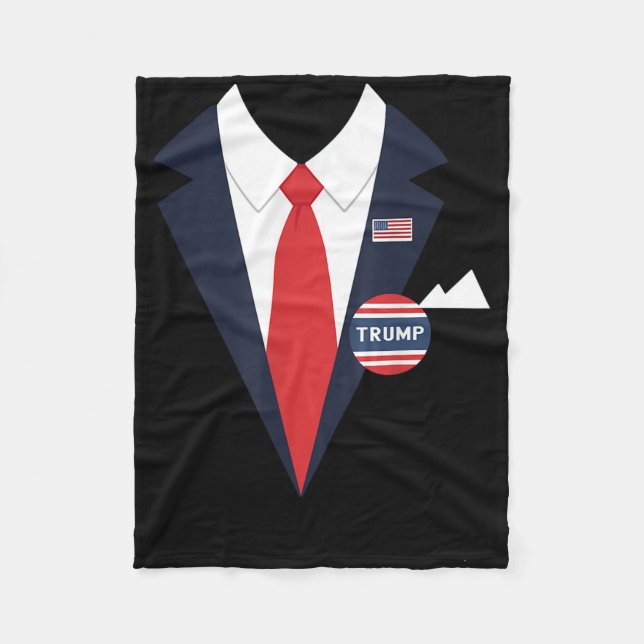 Donald Trump Halloween Costume Funny Kids Anzug Fleecedecke (Vorderseite)