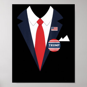 Donald Trump Halloween Costume Funny Kids Anzug Poster
