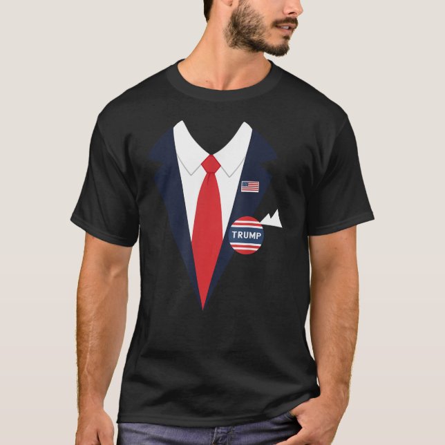 Donald Trump Halloween Costume Funny Kids Anzug T-Shirt (Vorderseite)