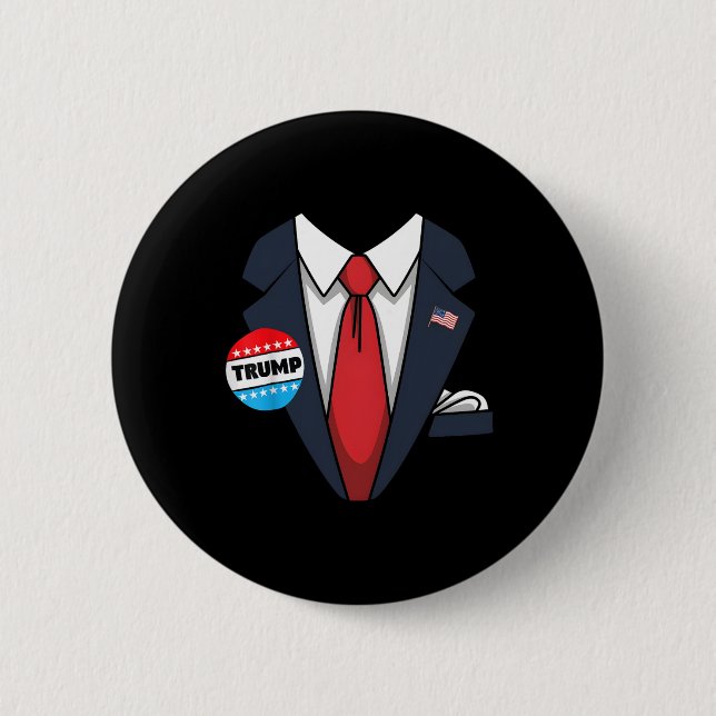 Donald Trump Halloween Kostüm Anzug für Kleinkind  Button (Vorderseite)
