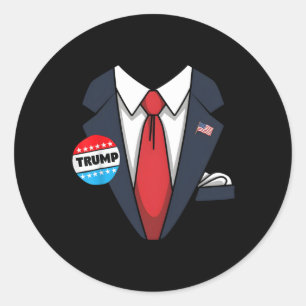 Donald Trump Halloween Kostüm Anzug für Kleinkind Runder Aufkleber