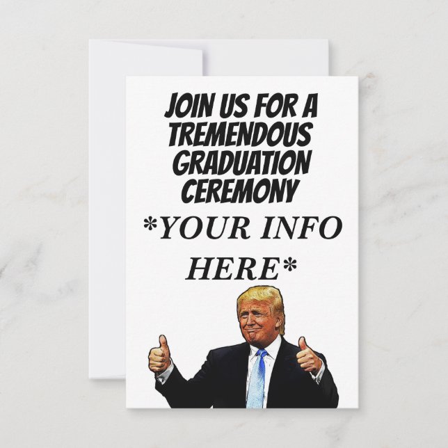DONALD TRUMP HOCHSCHULE EINLAGEN SAVE THE DATE (Vorderseite)