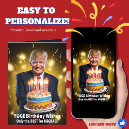 DONALD TRUMP HUMOROUS BIRTHDAY CARD KARTE