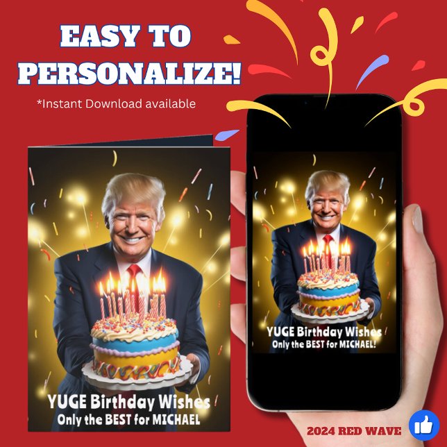 DONALD TRUMP HUMOROUS BIRTHDAY CARD KARTE (Von Creator hochgeladen)