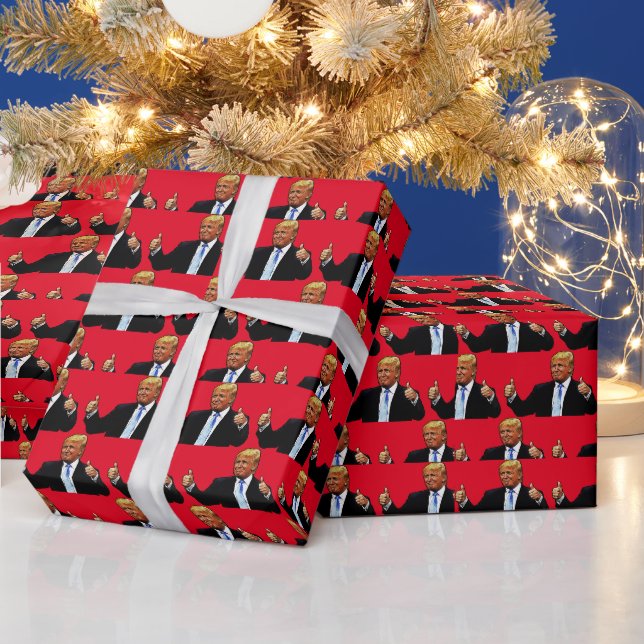DONALD TRUMP HUMPTET CHRISTMAS WRAPPPAPIER AUF GESCHENKPAPIER (Feiertage)