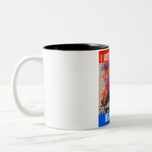 DONALD TRUMP - ICH HABE FÜR TRUMP GESTIMMT, SO GEH ZWEIFARBIGE TASSE