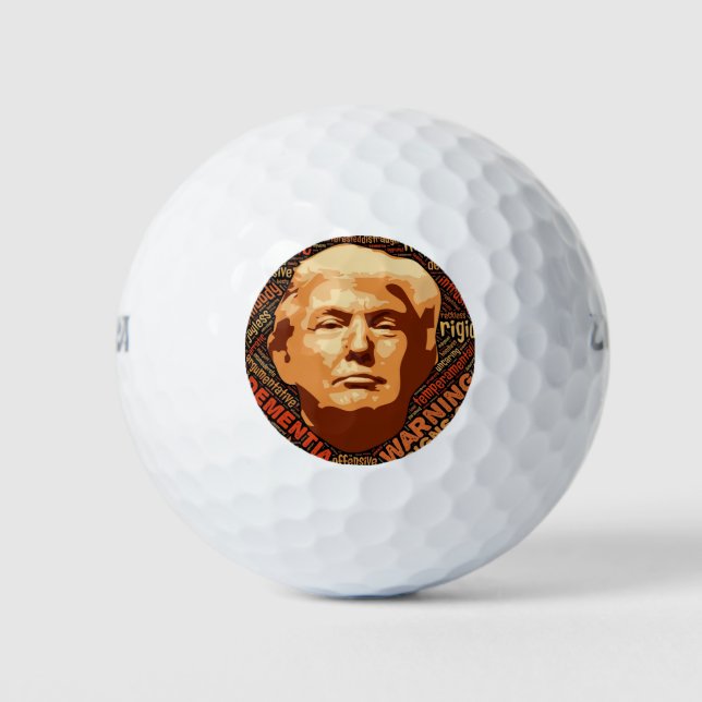 Donald Trump Idiot nicht mein Präsident Golfball (Vorderseite)
