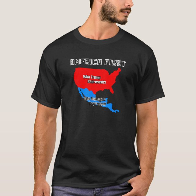 Donald Trump: Illegaler Bau der Mauer Amerika zuer T-Shirt (Vorderseite)