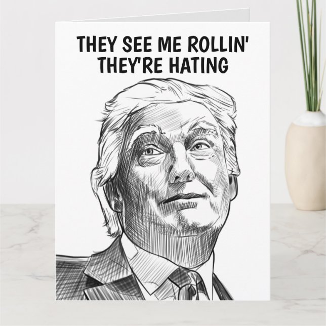 DONALD TRUMP ILS ME VOIENT LA CARTE DE SALUT DE RO (Devant)
