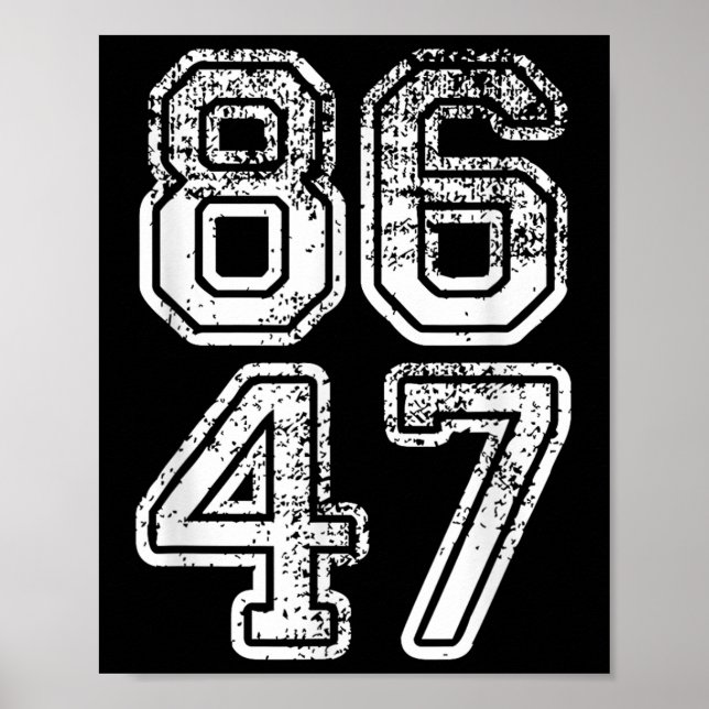 Donald Trump Impeach 47 8647 Anti-Trump Poster (Vorne)