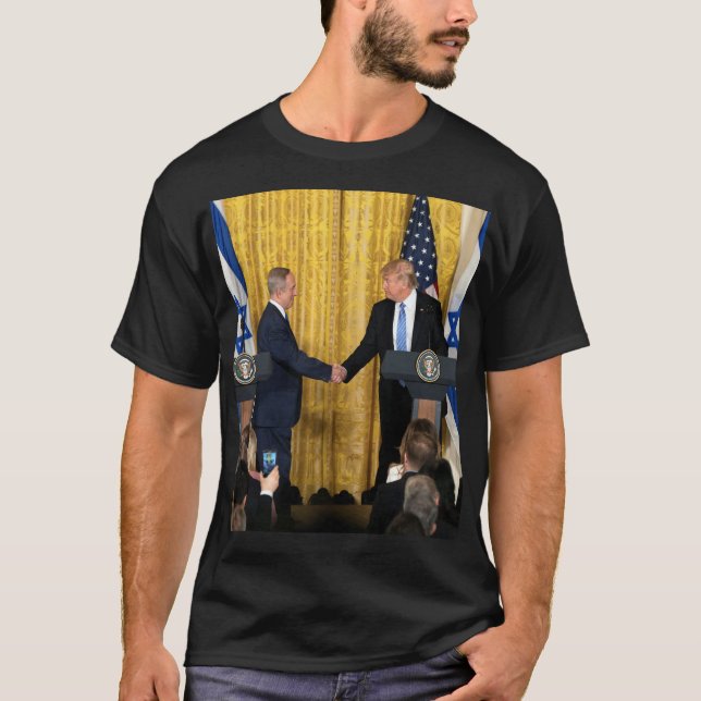 Donald Trump in Israel mit Bibi Netanjahu T-Shirt (Vorderseite)