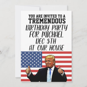 DONALD TRUMP INVITATIONS PERSONNALISÉES À L'ANNIVE