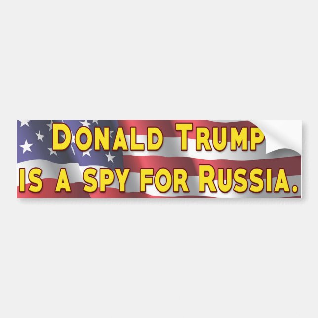 Donald Trump ist ein Spion für Russland Autoaufkleber (Vorne)