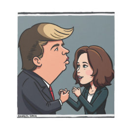 Donald Trump ist Kamala Harris die entscheidende W Notizblock