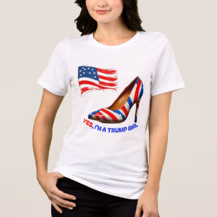 DONALD TRUMP - JA, ICH BIN EIN TRUMP-MÄDCHEN Tri-Blend SHIRT