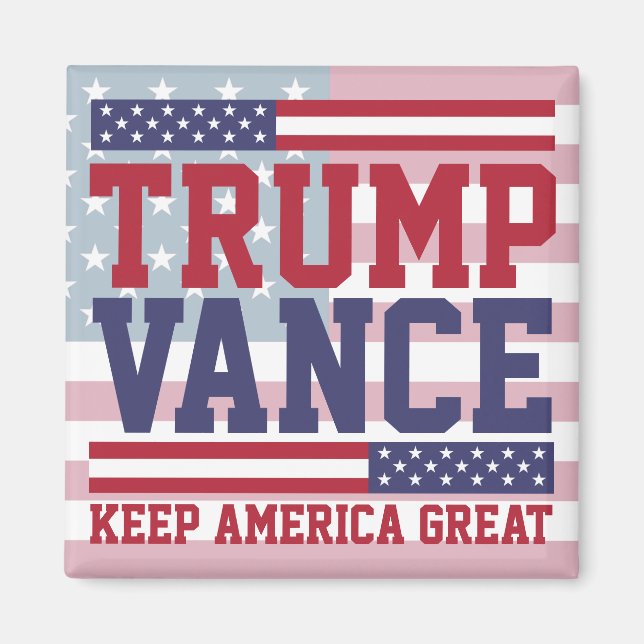 Donald Trump JD Vance 2024 Behielt Amerika groß Magnet (Vorne)
