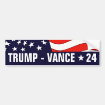 Donald Trump JD Vance Président 24 Bumper Sticker