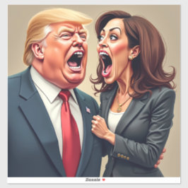 Donald Trump Kamala harris Aufkleber