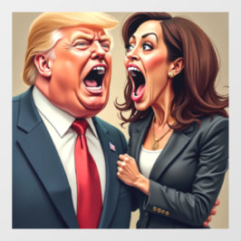 Donald Trump Kamala harris Fensteraufkleber