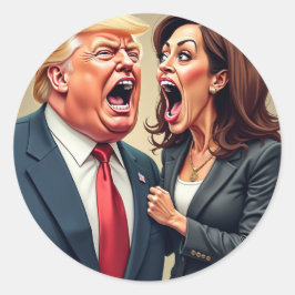 Donald Trump Kamala harris Runder Aufkleber