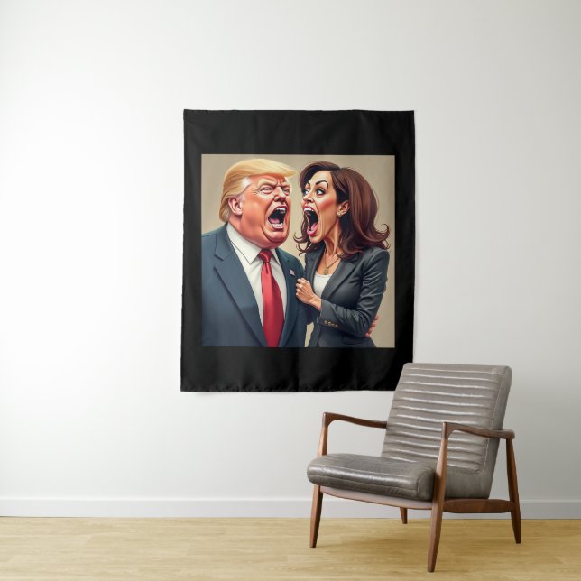 Donald Trump Kamala harris Wandteppich (Beispiel)