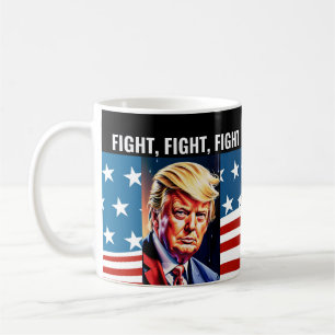 DONALD TRUMP, KAMPF, KAMPF, KAMPF 2024 KAFFEETASSE