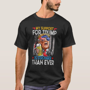 Donald Trump kämpft gegen Anhänger der Kämpfe am T-Shirt