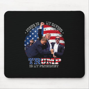 Donald Trump kämpft Jesus ist mein Erlöser Trump i Mousepad