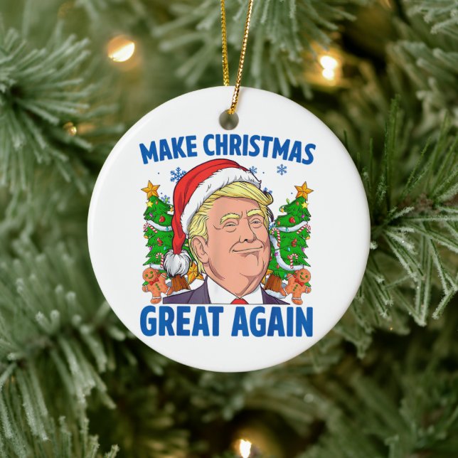 Donald Trump Keramik Ornament (Baum)