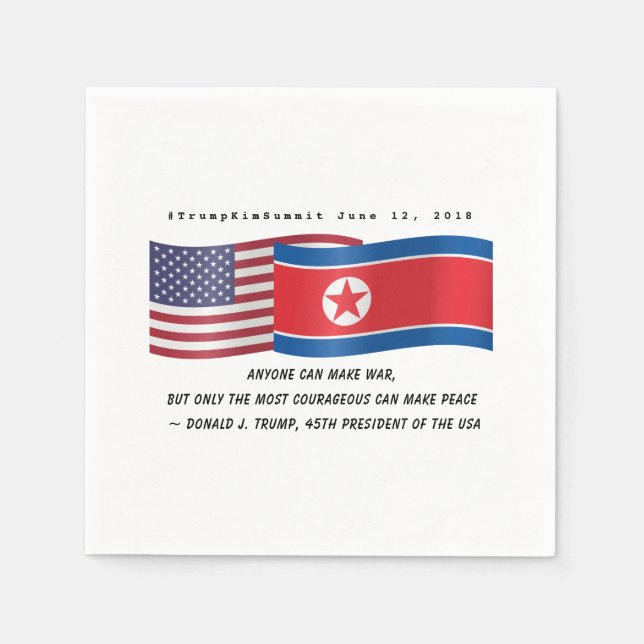 Donald Trump Kim Jong Un Serviette (Vorderseite)