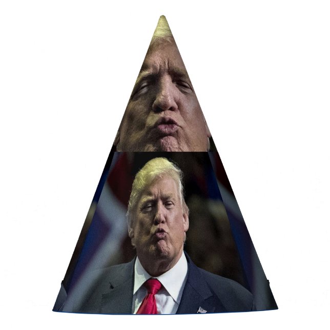 DONALD TRUMP KISS BIRTHDAY PARTY HATT PARTYHÜTCHEN (Vorderseite)