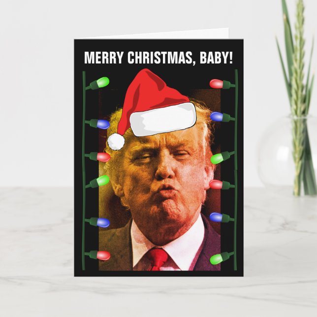 DONALD TRUMP KISS CHRISTMAS CARDS KARTE (Vorderseite)