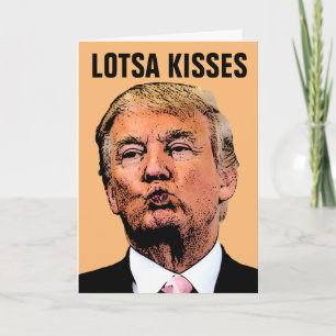DONALD TRUMP KISS FUNNY VATER'S DAY CARDS KARTE