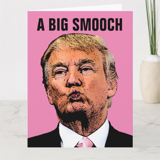 DONALD TRUMP KISS GEBURTSTAG ÜBERSICHTE KARTEN (Vorderseite)