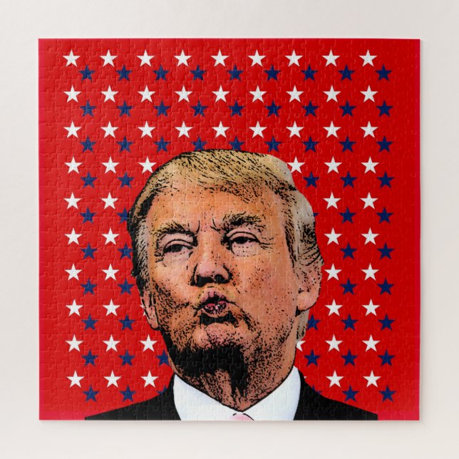 DONALD TRUMP KISS JIGSAW PUZZLE DIFFICILE (Vertical)