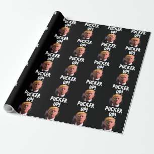 DONALD TRUMP KUSS FUNNY GESCHENKPAPIER