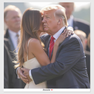 Donald Trump küsst Melania Trump Aufkleber