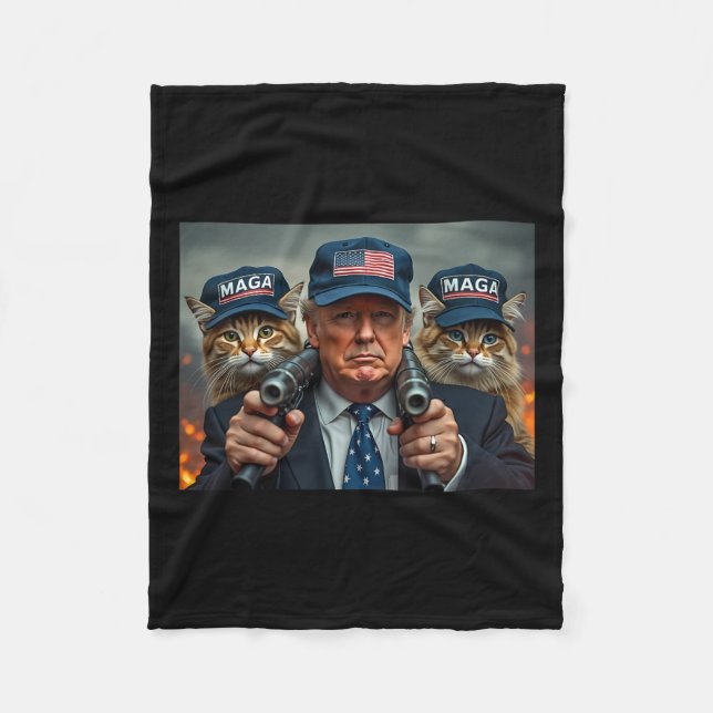 Donald Trump macht Cats wieder sicher Red Hat 2024 Fleecedecke (Vorderseite)
