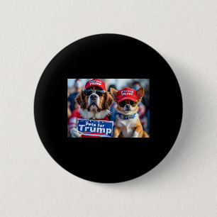 Donald Trump Macht Hunde Wieder Sicher Rote Mütze Button