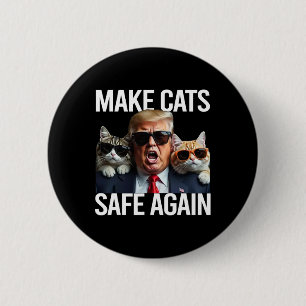 Donald Trump Macht Katzen Wieder Sicher Rote Mütze Button