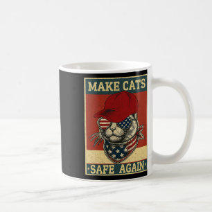 Donald Trump Macht Katzen Wieder Sicher Rote Mütze Kaffeetasse