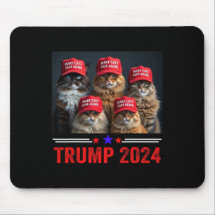 Donald Trump Macht Katzen Wieder Sicher Rote Mütze Mousepad