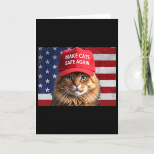 Donald Trump Macht Katzen Wieder Sicher Roter Hut  Karte