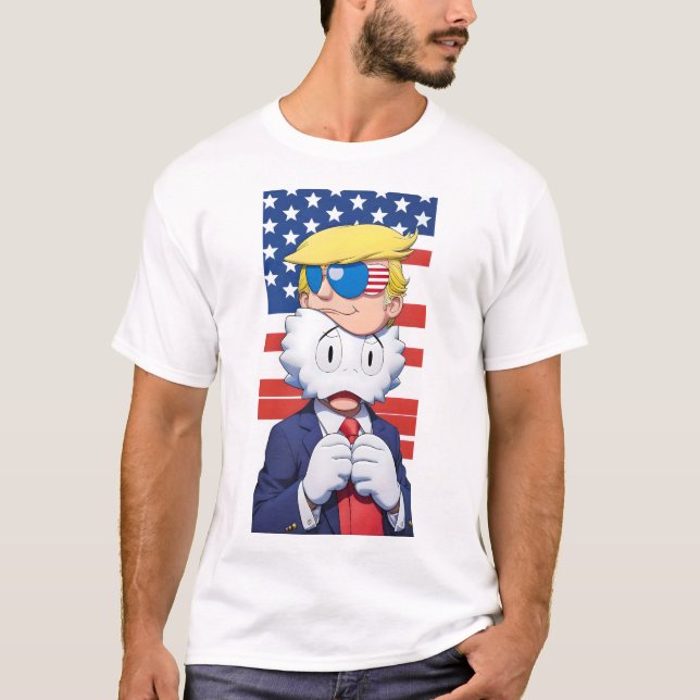 Donald Trump MAGA 2024 Moderne Kunst Kaws Style T-Shirt (Vorderseite)