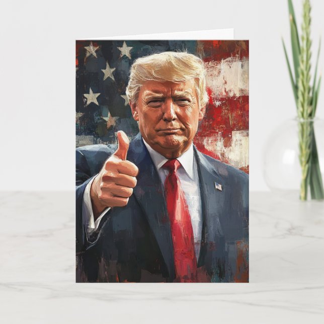 DONALD TRUMP MAGA AMERICAN FLAG KARTE (Vorderseite)
