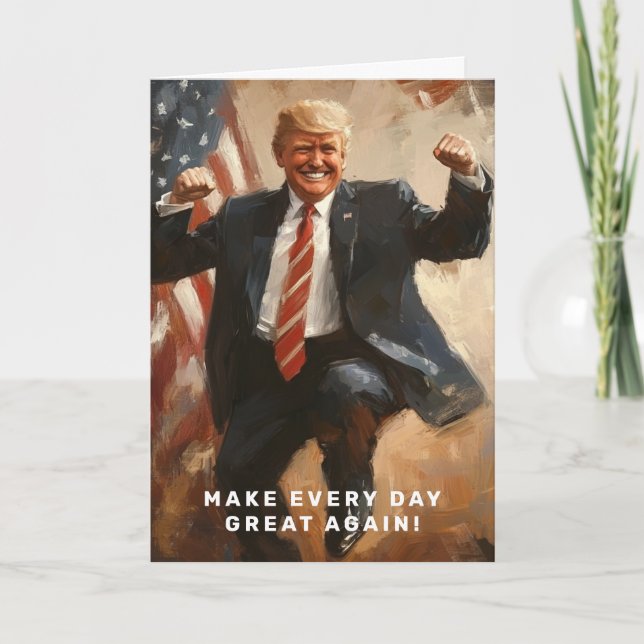 DONALD TRUMP MAGA AMERICAN FLAG KARTE (Vorderseite)