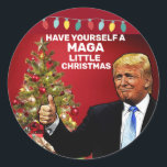 DONALD TRUMP MAGA KLEINE CHRISTMAS STICKER<br><div class="desc">HABEN SIE SELBST MAGA WENIG CHRISTMAS DONALD TRUMP STICKERS</div>